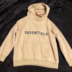 Men’s small essentials hoodie- reflective logo sleeve, embroidered hood
